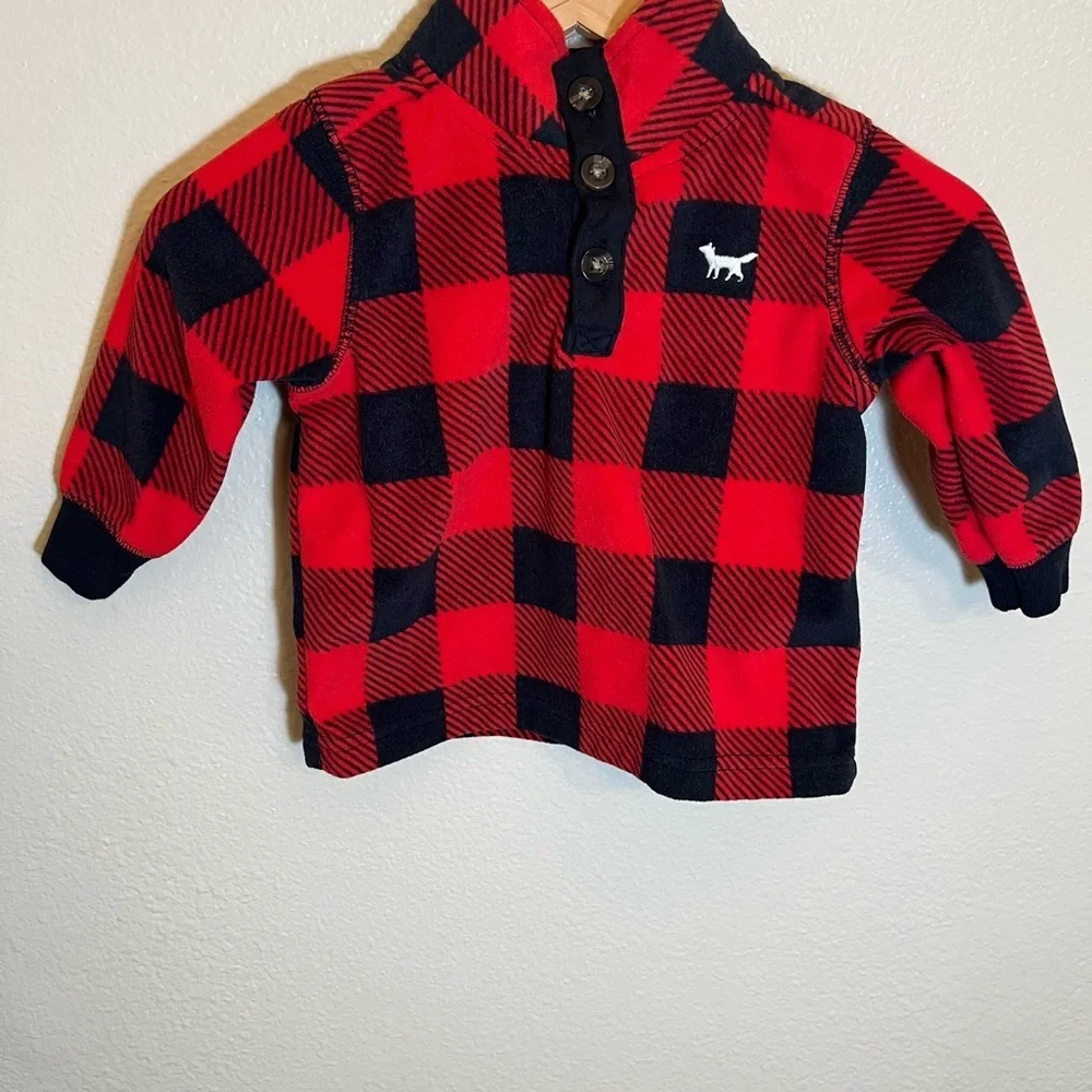 Bundle Carter’s 9 Month Red Buffalo Plaid Holiday Romper Vest Sweatshirts